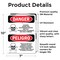 Signmission Chlorine Hazard Area Bilingual Danger Sign, Vinyl Decal, 7in W x 10in L, 2PK OS-2PACK-DS-D-710-VS-1067 - alternate 5